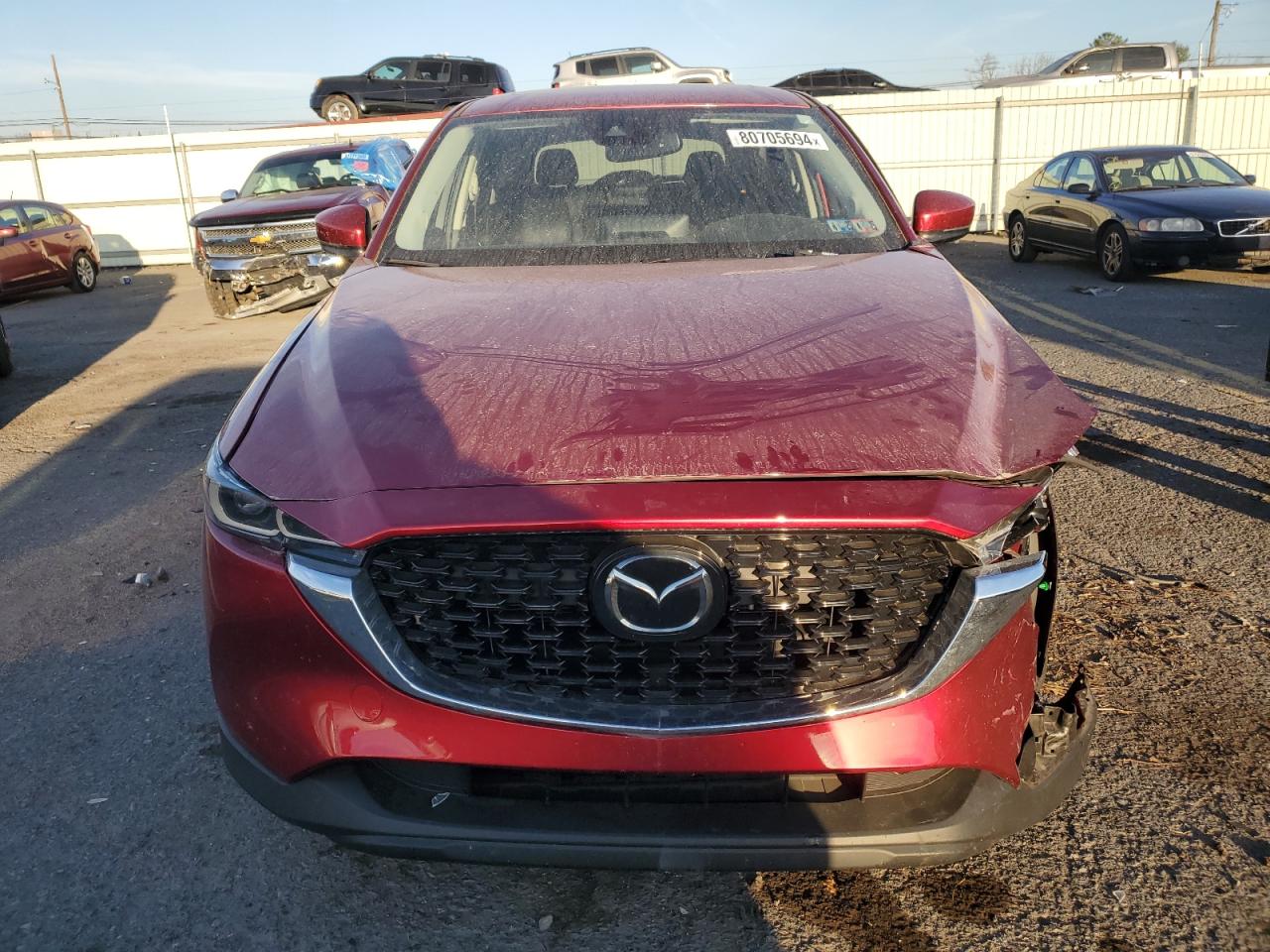 2022 Mazda CX-5 VIN JM3KFBCM6N0562582 Copart auction photo, side / rear end damage thumbnail 5