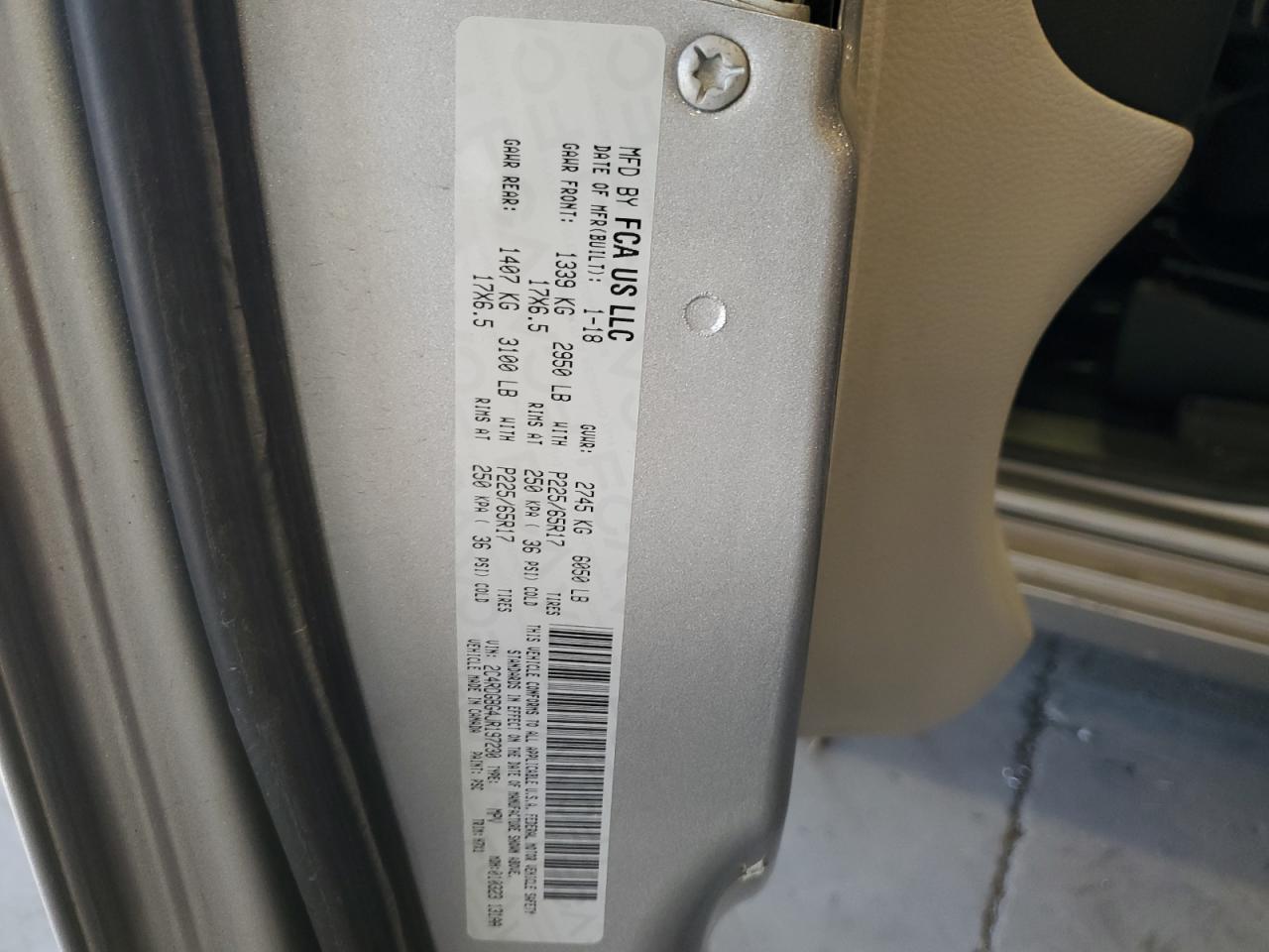 2018 Dodge Caravan VIN 2C4RDGBG4JR197230 Copart auction photo, side / rear end damage thumbnail 13