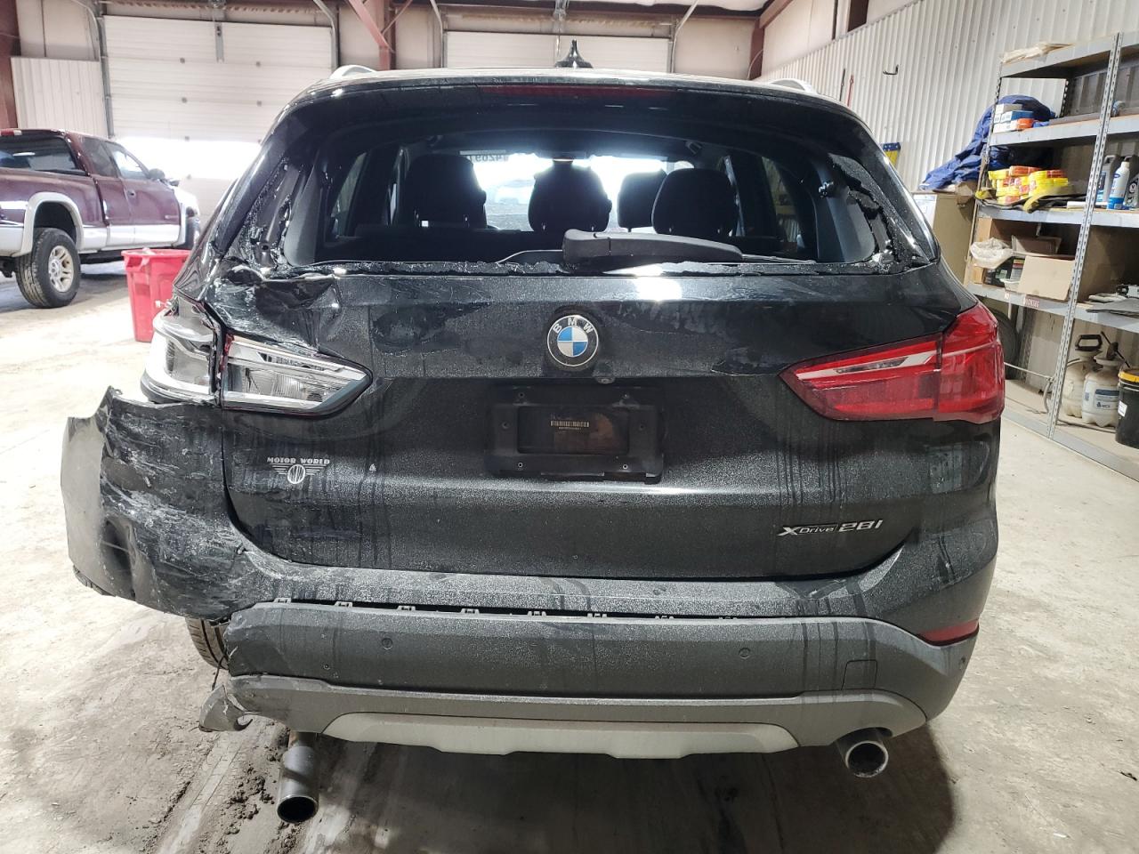 2018 BMW X1 VIN WBXHT3C37J5L30341 Copart auction photo, rear end / front end damage thumbnail 6