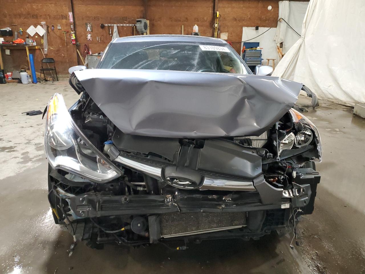 2017 Hyundai Veloster VIN KMHTC6AD0HU324462 Copart auction photo, front end damage thumbnail 5