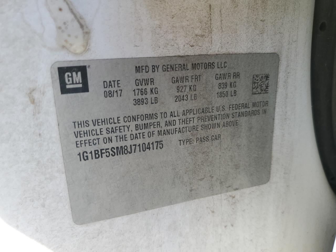 2018 Chevrolet Cruze VIN 1G1BF5SM8J7104175 Copart auction photo, front end damage thumbnail 13