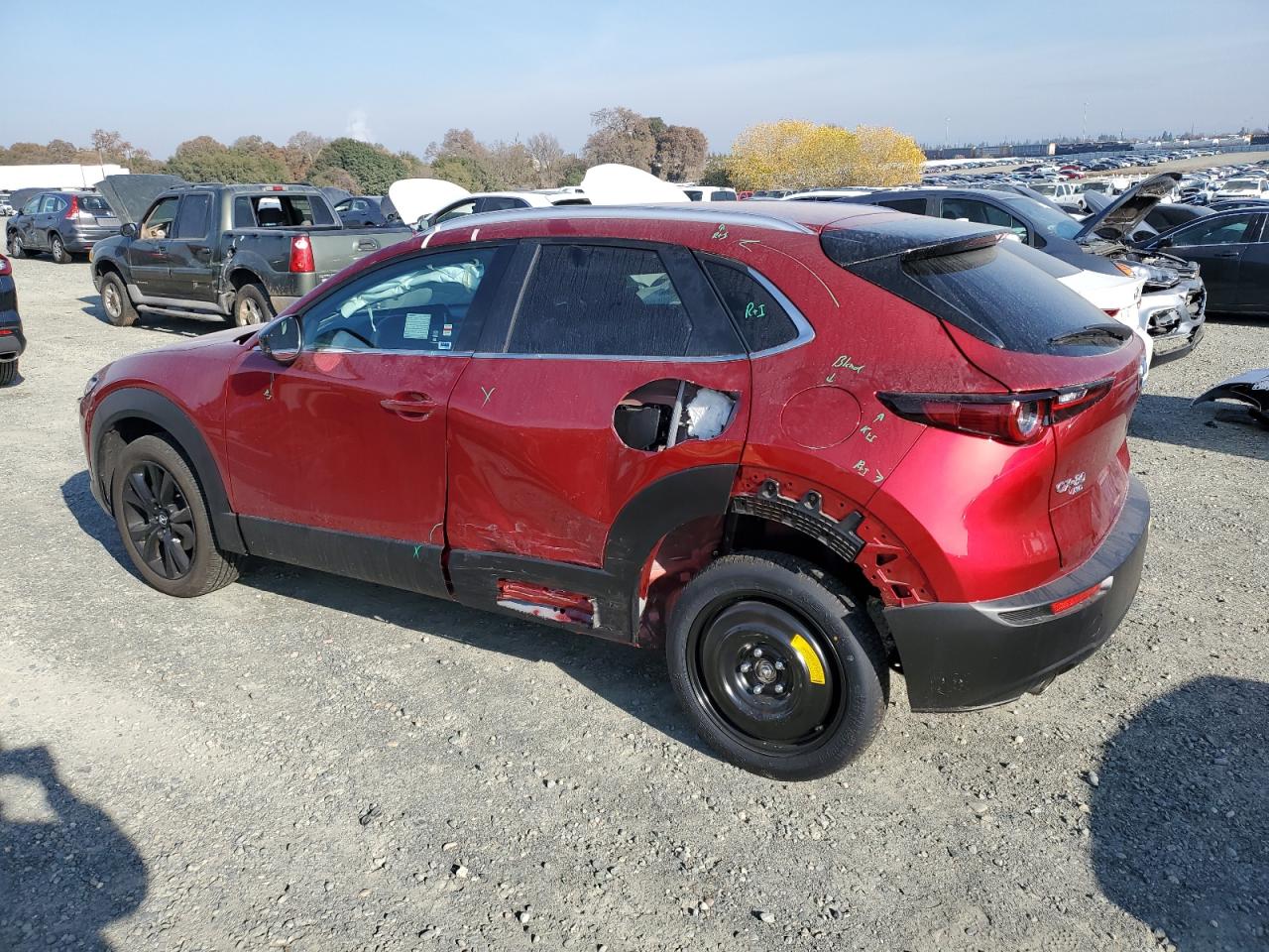 2024 Mazda CX-30 VIN 3MVDMBBM3RM630783 Copart auction photo, side / rear end damage thumbnail 2