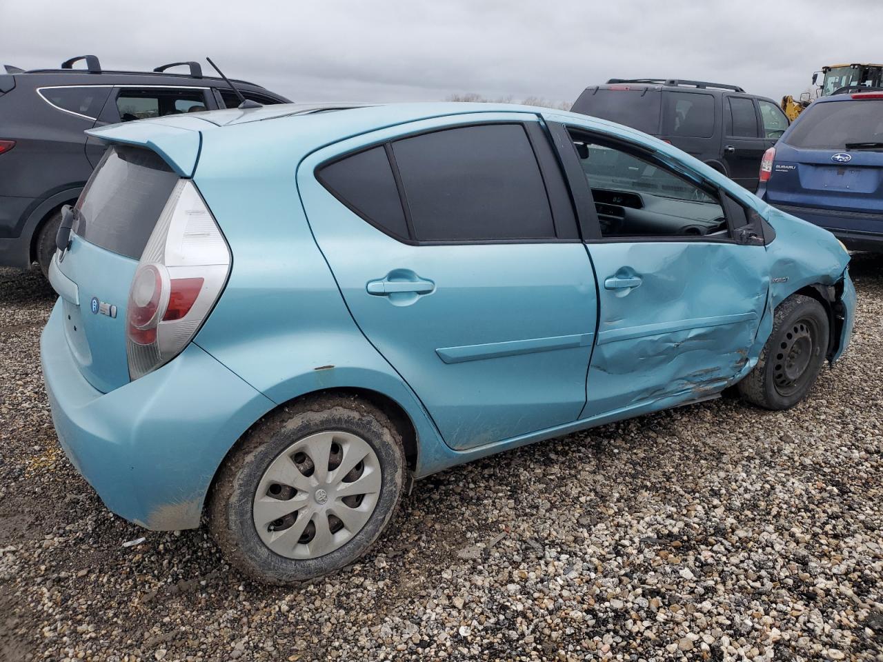 2013 Toyota Prius VIN JTDKDTB30D1034008 Copart auction photo, front end / side damage thumbnail 3