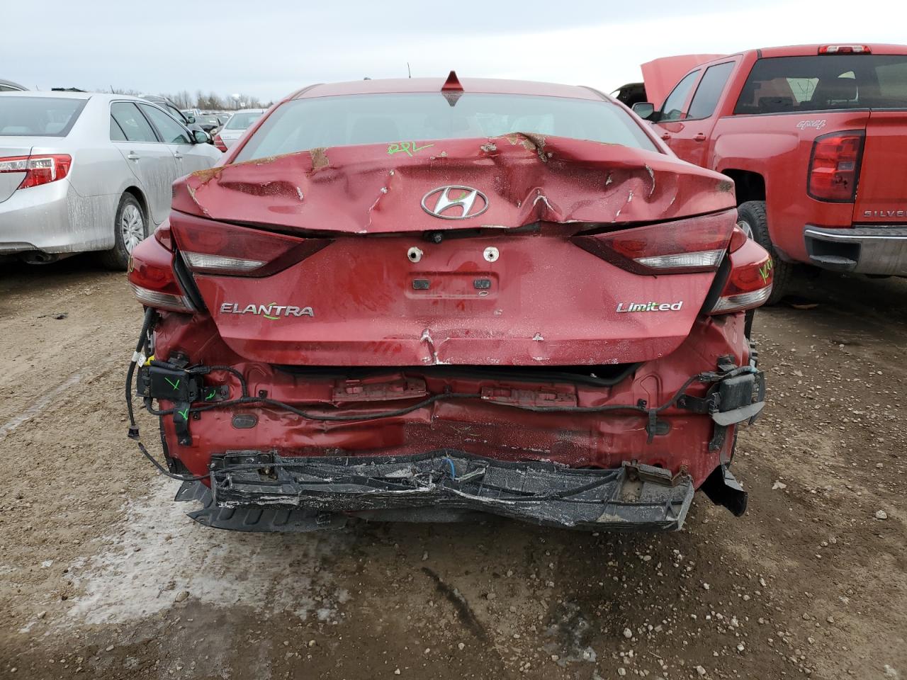 2017 Hyundai Elantra VIN 5NPD84LF1HH124259 Copart auction photo, rear end damage thumbnail 6