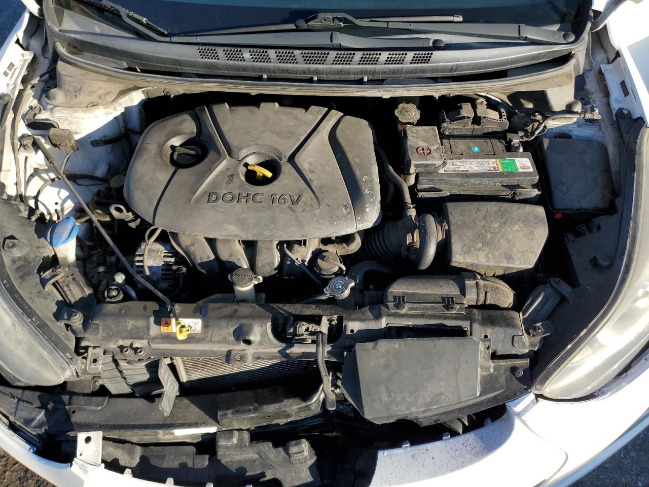 2014 Hyundai Elantra VIN 5NPDH4AE5EH520121 Copart auction photo, front end damage thumbnail 11