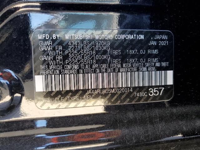 2021 Mitsubishi Outlander VIN JA4ARUAU5MU020014 Copart auction photo, mechanical / front end damage thumbnail 13