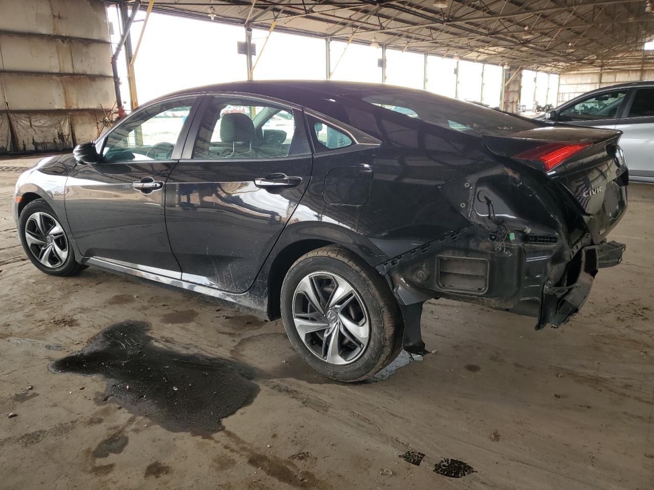 2019 Honda Civic VIN 2HGFC2F61KH596003 Copart auction photo, rear end / side damage thumbnail 2