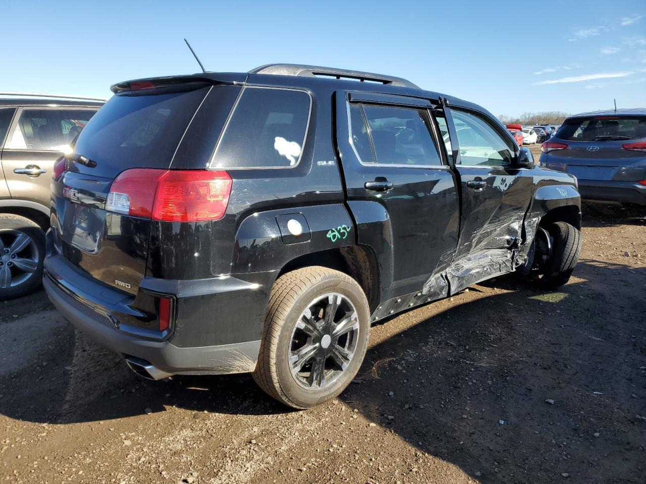 2017 GMC Terrain VIN 2GKFLTE30H6268138 Copart auction photo, side damage thumbnail 3
