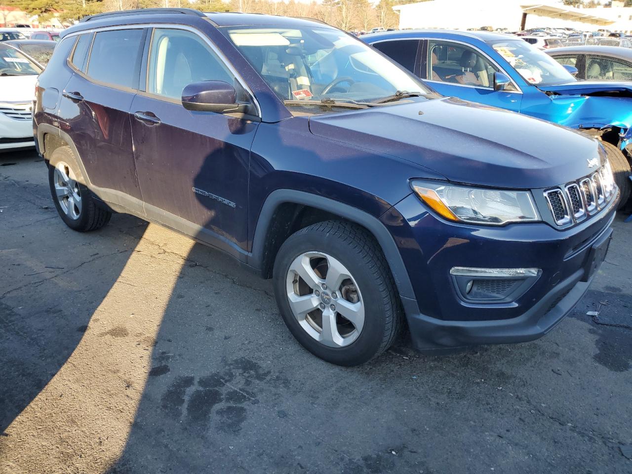 2018 Jeep Compass VIN 3C4NJDBB8JT201223 Copart auction photo, side damage thumbnail 4