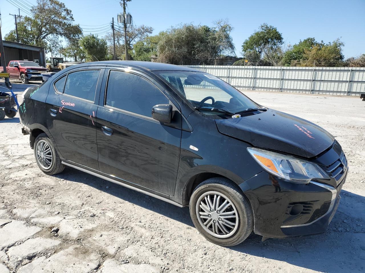 2021 Mitsubishi Mirage VIN ML32FUFJ8MHF02296 Copart auction photo, rear end / front end damage thumbnail 4