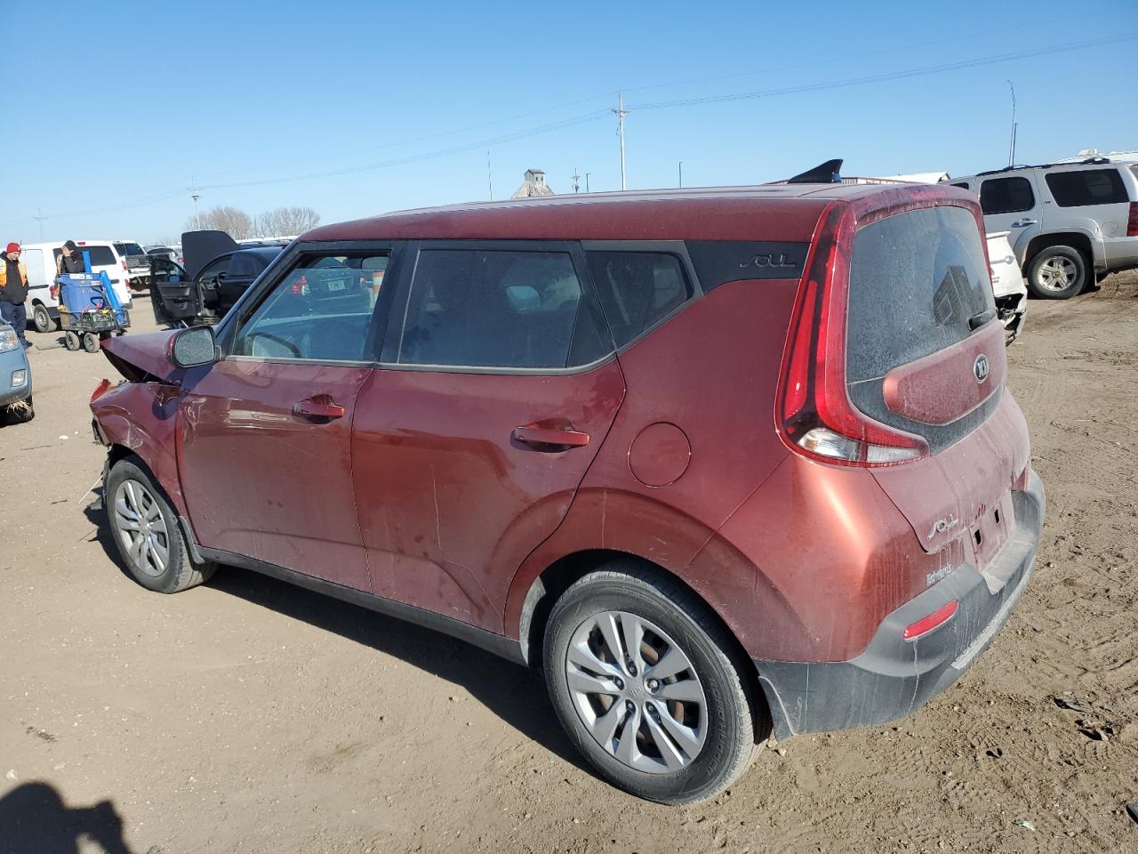 2020 KIA Soul VIN KNDJ23AUXL7102449 Copart auction photo, front end / side damage thumbnail 2