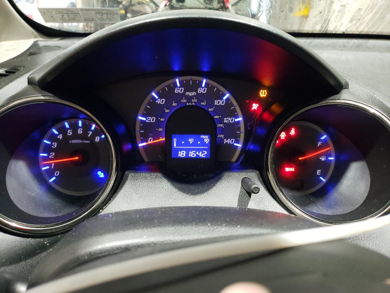 2012 Honda Fit VIN JHMGE8H58CC002207 Copart auction photo, side / front end damage thumbnail 9