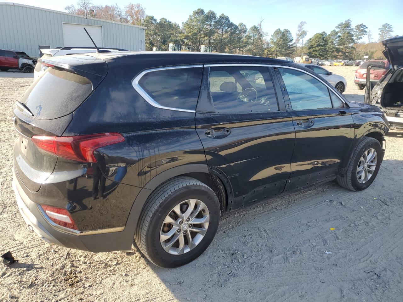 2019 Hyundai Santa Fe VIN 5NMS23AD7KH102503 Copart auction photo, front end / side damage thumbnail 3