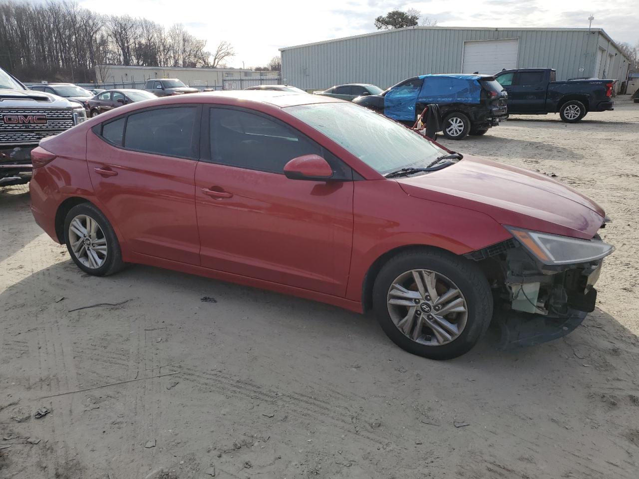 2019 Hyundai Elantra VIN KMHD84LF6KU806871 Copart auction photo, all over damage thumbnail 4