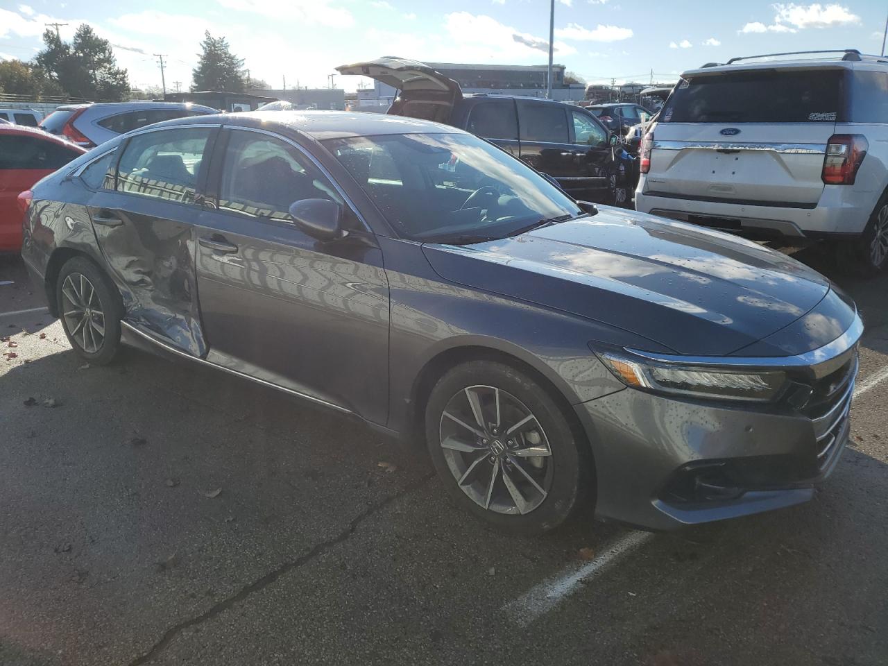 2022 Honda Accord VIN 1HGCV1F50NA024986 Copart auction photo, side / rear end damage thumbnail 4