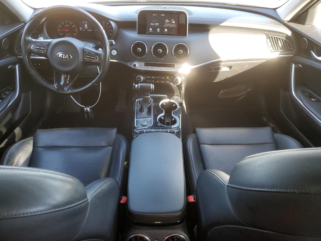 2019 KIA Stinger VIN KNAE15LAXK6043536 Copart auction photo, top/roof damage thumbnail 9
