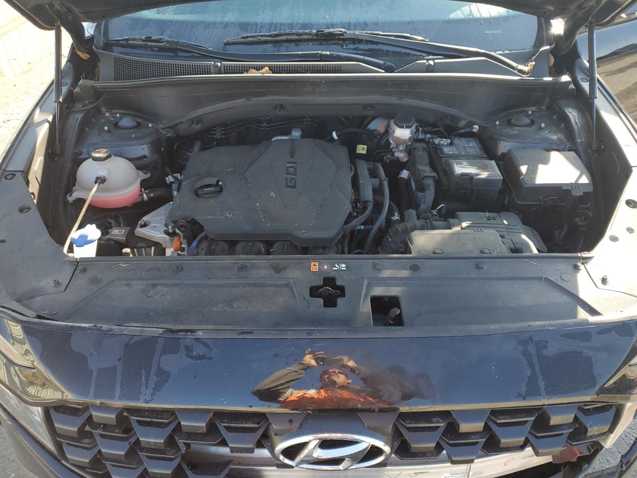 2023 Hyundai Santa Fe VIN 5NMS6DAJ9PH539796 Copart auction photo, front end / side damage thumbnail 12