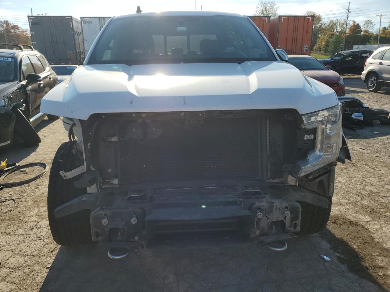 2019 Ford F-150 VIN 1FTFW1E15KFC62659 Copart auction photo, front end / rear end damage thumbnail 5