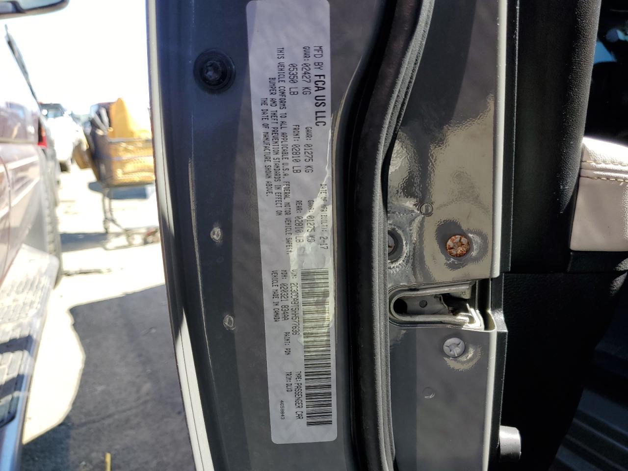 2017 Chrysler 300 VIN 2C3CCABT5HH577636 Copart auction photo, front end damage thumbnail 12