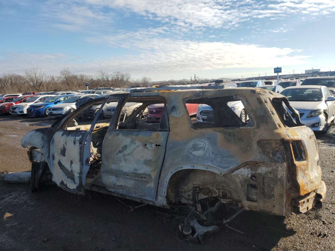 2012 GMC Acadia VIN 1GKKRRED8CJ179213 Copart auction photo, burn damage thumbnail 2