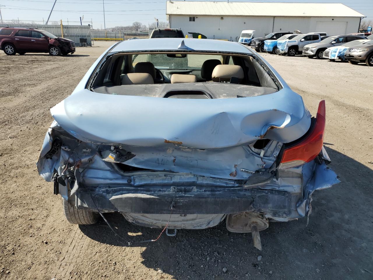 2013 Hyundai Elantra VIN KMHDH4AE0DU524352 Copart auction photo, rear end / top/roof damage thumbnail 6