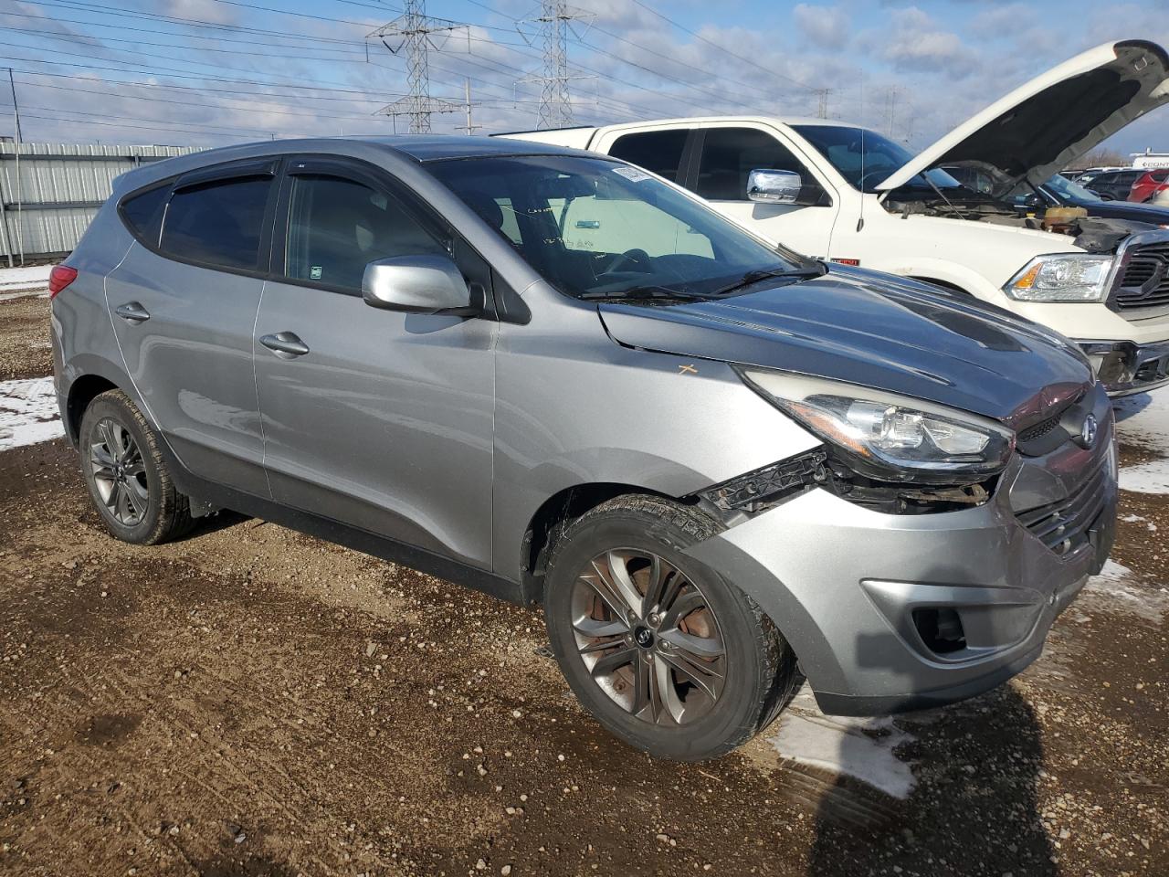 2014 Hyundai Tucson VIN KM8JT3AF6EU851943 Copart auction photo, front end / minor dent/scratches damage thumbnail 4