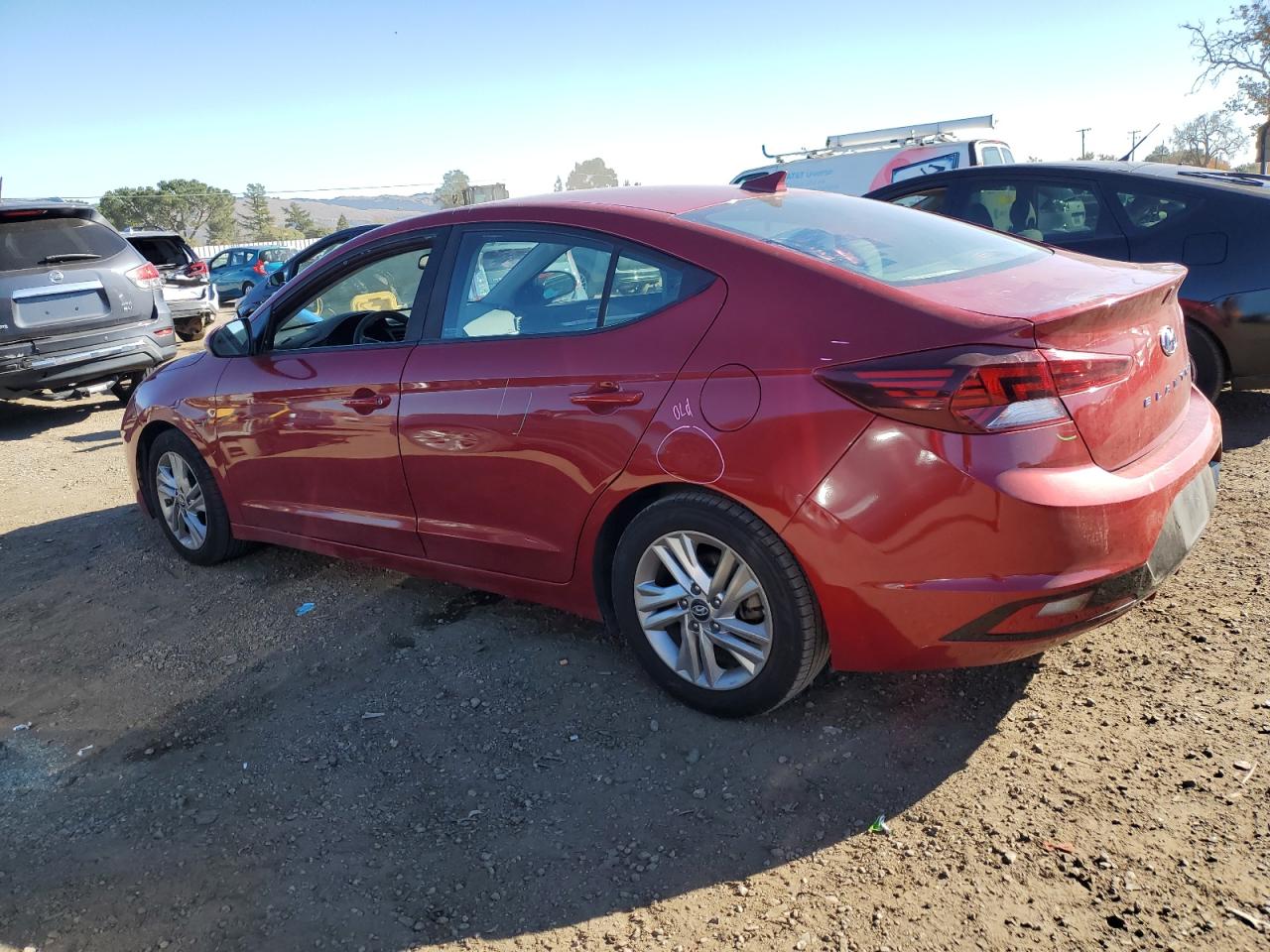 2019 Hyundai Elantra VIN KMHD84LF0KU743301 Copart auction photo, vandalism damage thumbnail 2