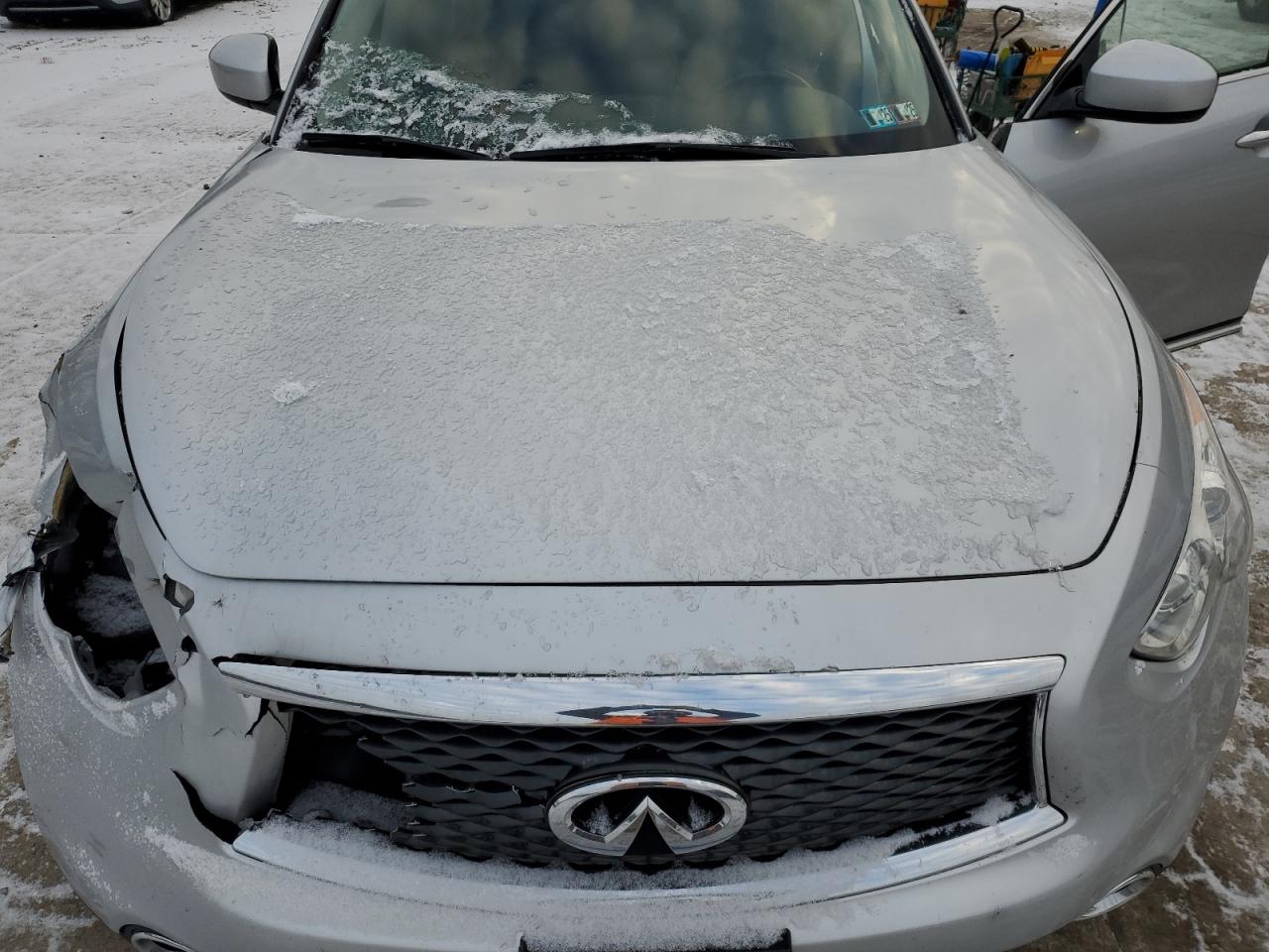 2017 Infiniti QX70 VIN JN8CS1MW0HM414061 Copart auction photo, front end / side damage thumbnail 12