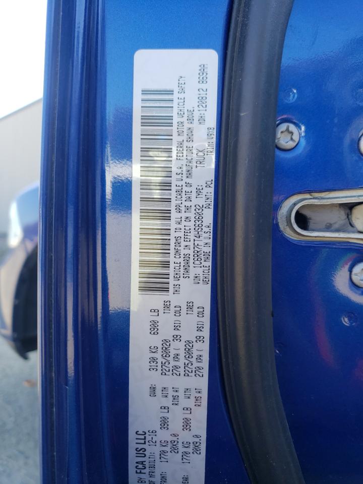 2017 RAM 1500 VIN 1C6RR7FT4HS636032 Copart auction photo, front end / minor dent/scratches damage thumbnail 12