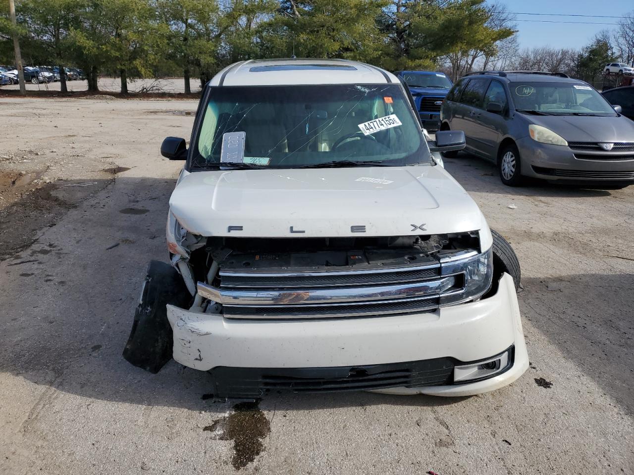 2013 Ford Flex VIN 2FMGK5C84DBD21045 Copart auction photo, side / front end damage thumbnail 5