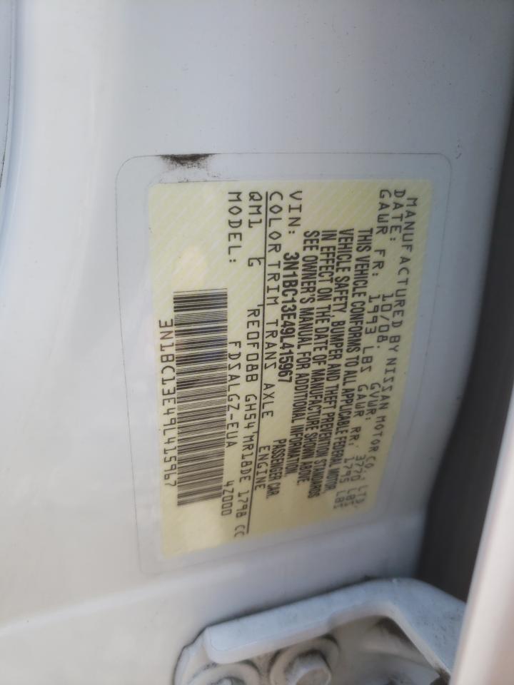2009 Nissan Versa VIN 3N1BC13E49L415967 Copart auction photo, front end damage thumbnail 13