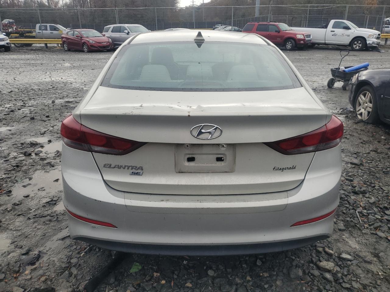 2017 Hyundai Elantra VIN KMHD74LF4HU126477 Copart auction photo, front end / vandalism damage thumbnail 6