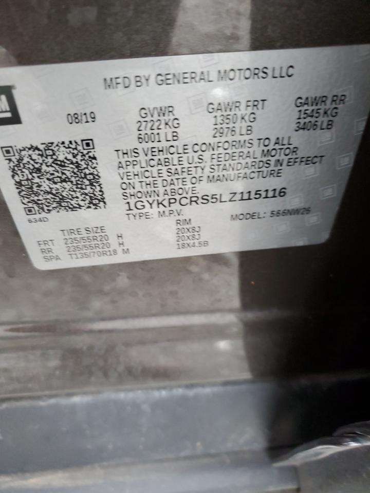2020 Cadillac XT6 VIN 1GYKPCRS5LZ115116 Copart auction photo, all over damage thumbnail 13
