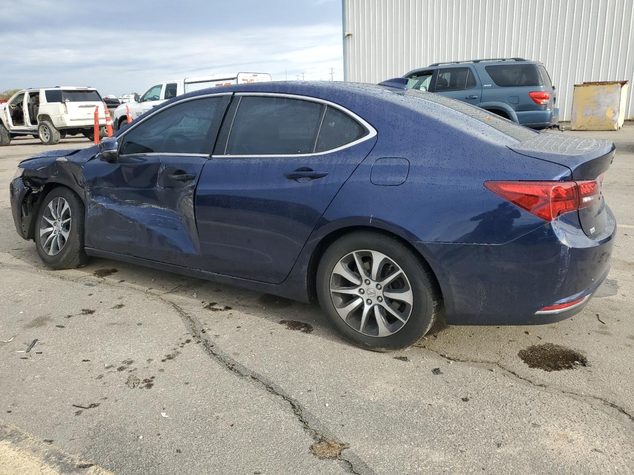 2015 Acura TLX VIN 19UUB1F35FA008988 Copart auction photo, side / undercarriage damage thumbnail 2