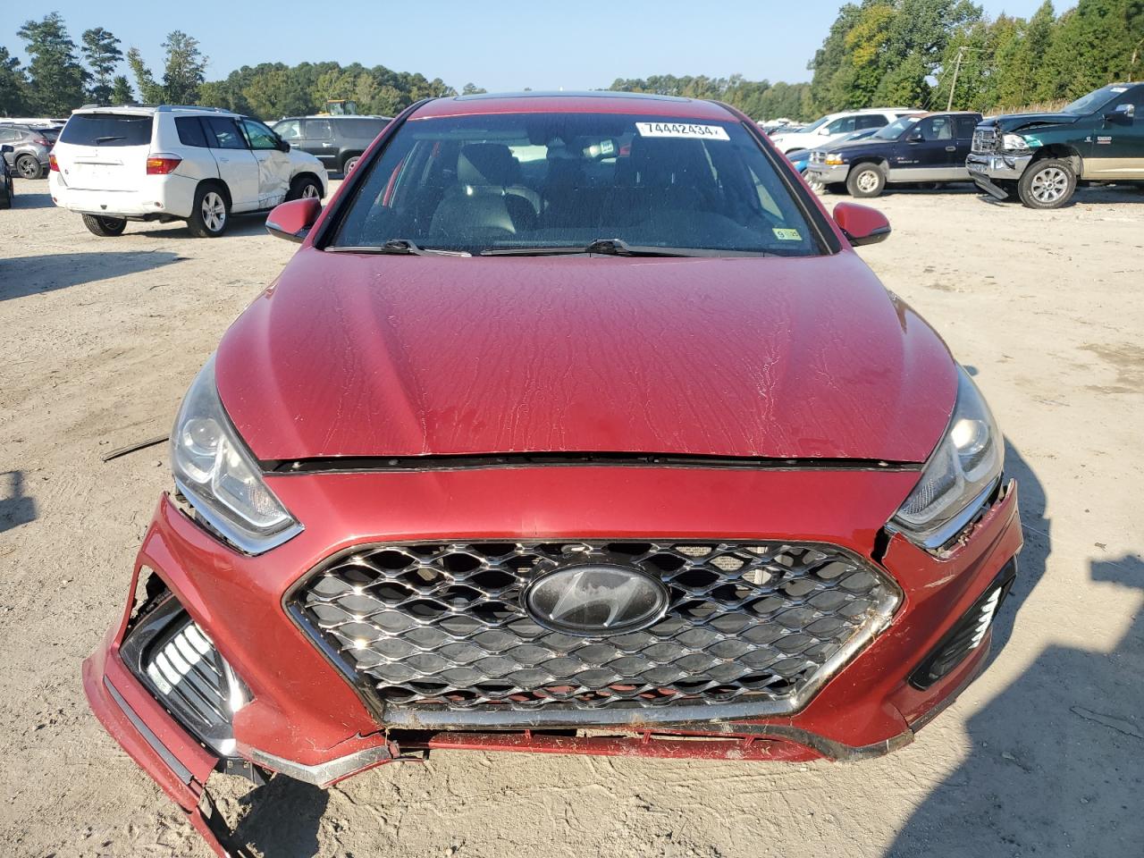 2018 Hyundai Sonata VIN 5NPE34AFXJH700670 Copart auction photo, front end / rear end damage thumbnail 5
