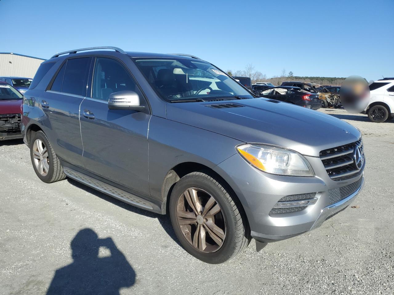 2013 Mercedes-Benz M-klasse VIN 4JGDA2EB9DA159826 Copart auction photo, side damage thumbnail 4