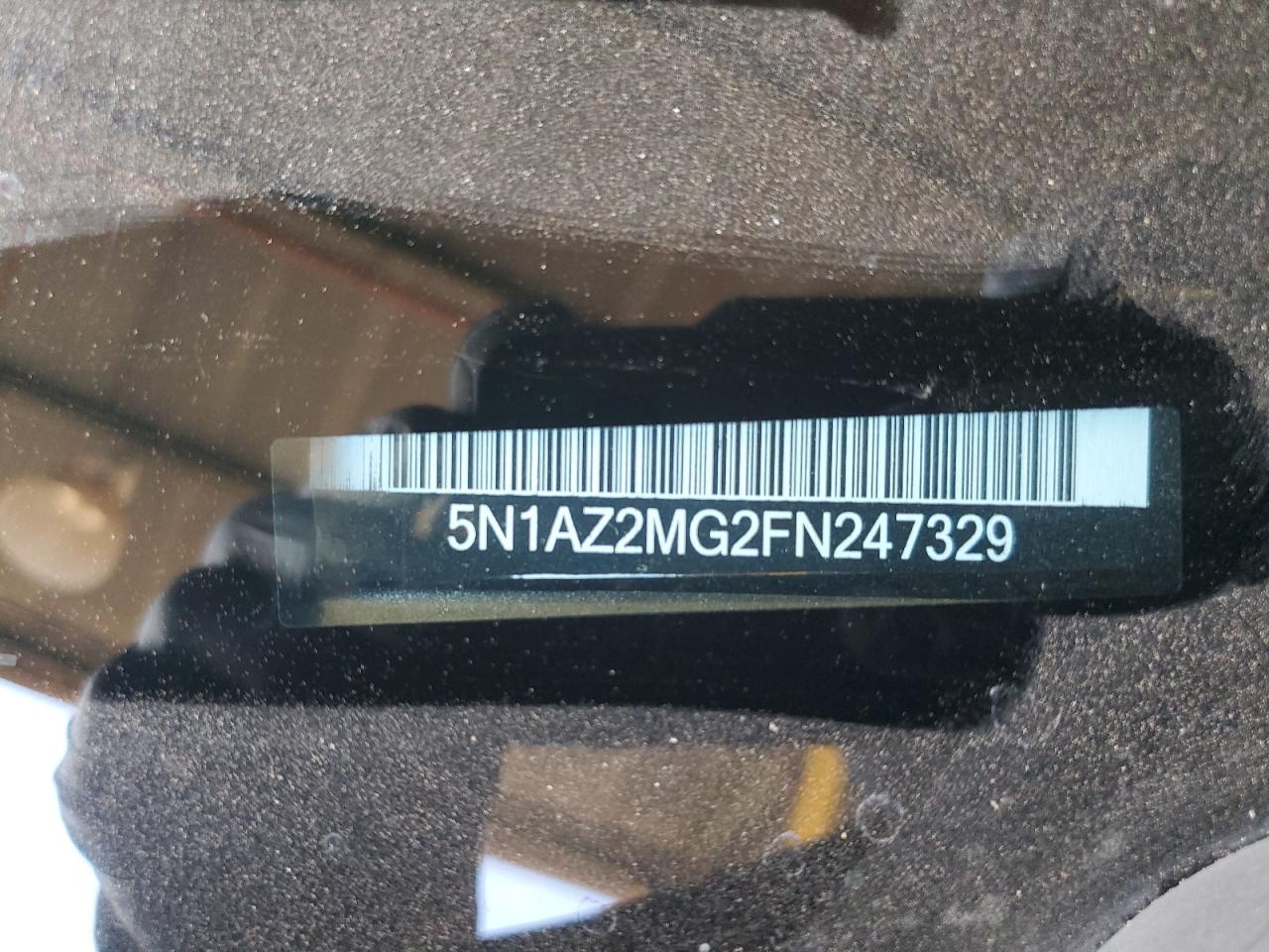 2015 Nissan Murano VIN 5N1AZ2MG2FN247329 Copart auction photo, side / rear end damage thumbnail 13