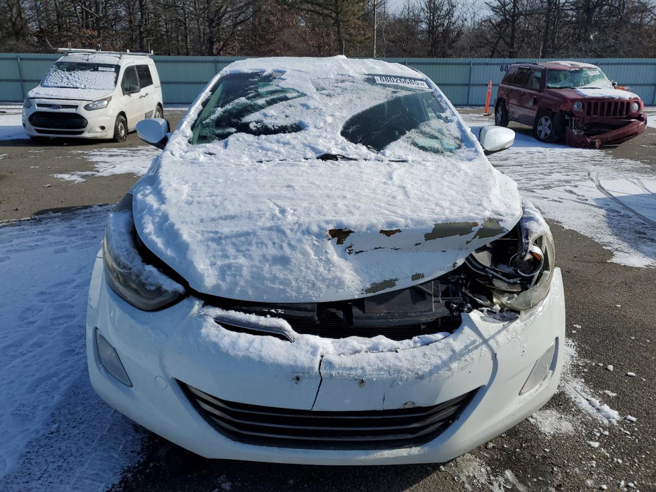 2013 Hyundai Elantra VIN 5NPDH4AE3DH400347 Copart auction photo, rear end / front end damage thumbnail 5