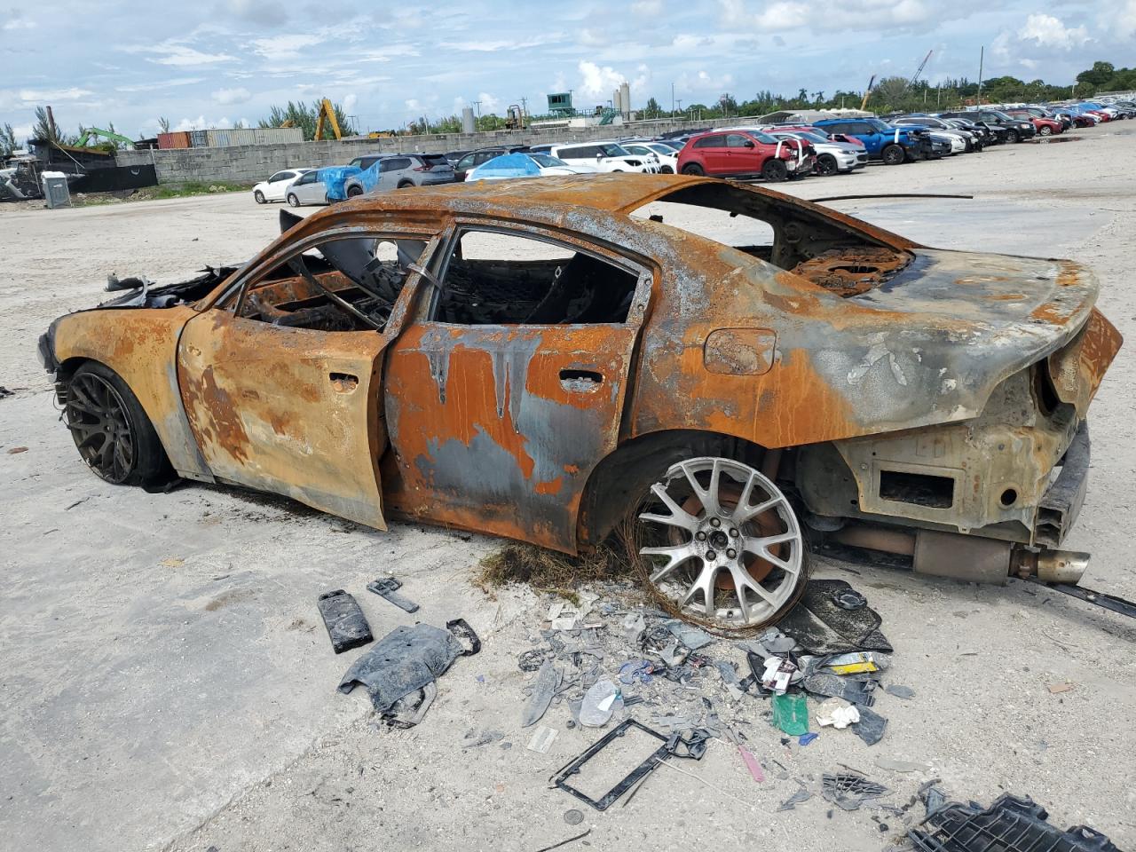 2019 Dodge Charger VIN 2C3CDXGJXKH559017 Copart auction photo, missing/altered vin / burn damage thumbnail 2