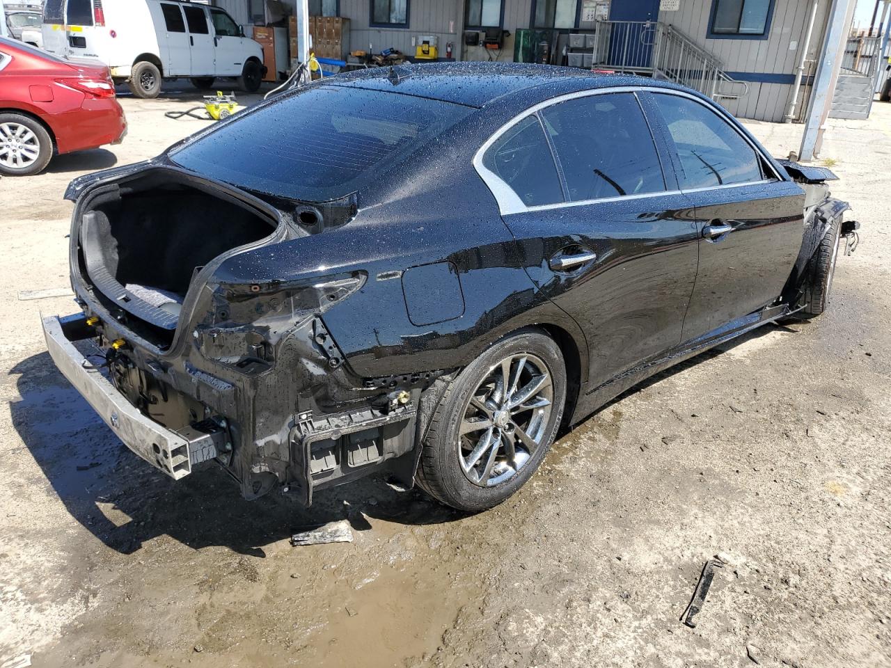 2019 Infiniti Q50 VIN JN1EV7AP4KM543314 Copart auction photo, stripped damage thumbnail 3