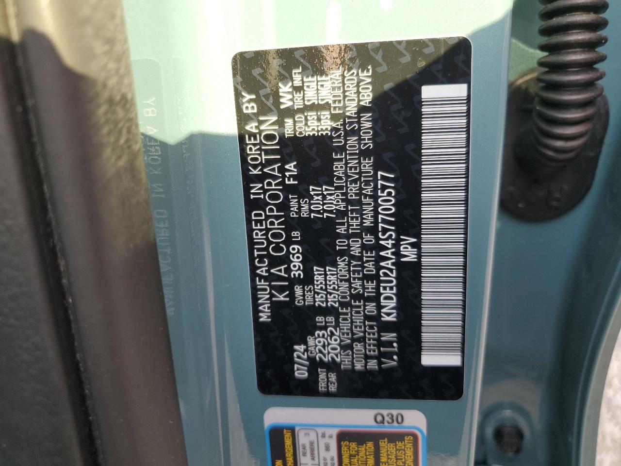 2025 KIA Seltos VIN KNDEU2AA4S7700577 Copart auction photo, front end damage thumbnail 16
