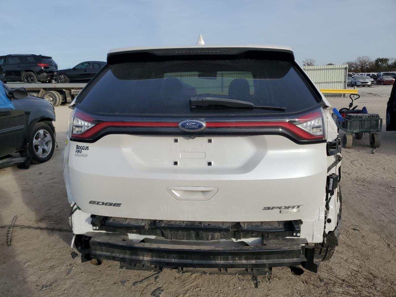 2015 Ford Edge VIN 2FMPK3AP0FBC06931 Copart auction photo, rear end / minor dent/scratches damage thumbnail 6