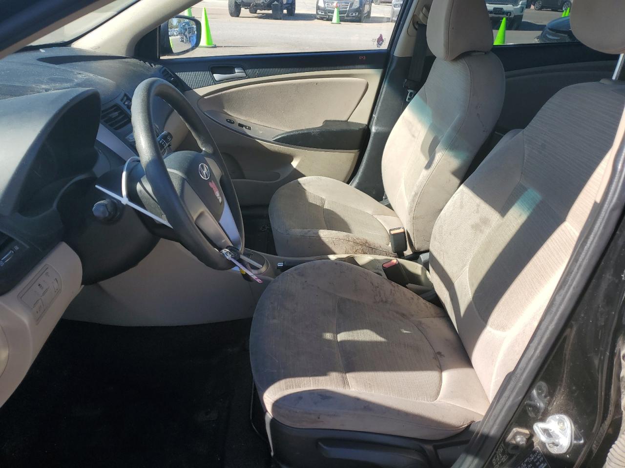 2017 Hyundai Accent VIN KMHCT4AE1HU281893 Copart auction photo, side / front end damage thumbnail 7