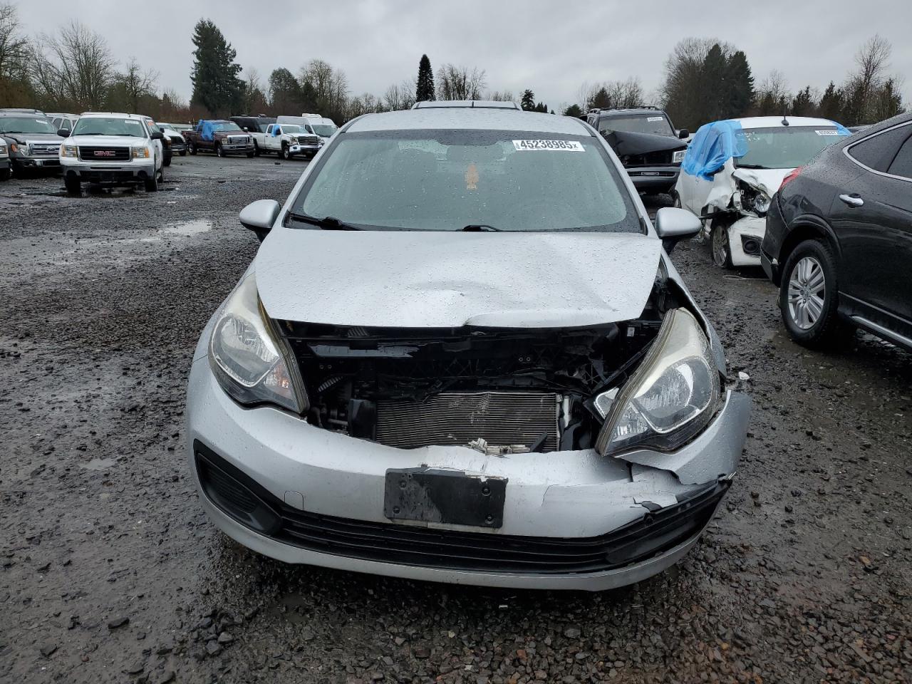 2013 KIA Rio VIN KNADN4A39D6231918 Copart auction photo, front end damage thumbnail 5