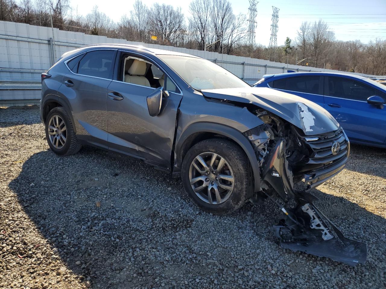 2015 Lexus NX VIN JTJYARBZ6F2016455 Copart auction photo, front end / side damage thumbnail 4