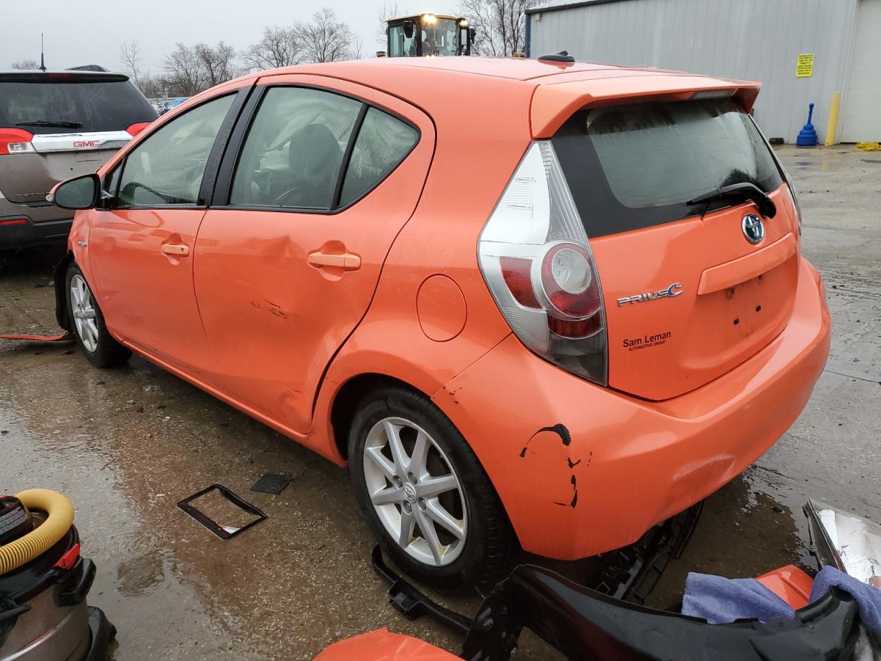 2014 Toyota Prius VIN JTDKDTB31E1069531 Copart auction photo, front end / side damage thumbnail 2