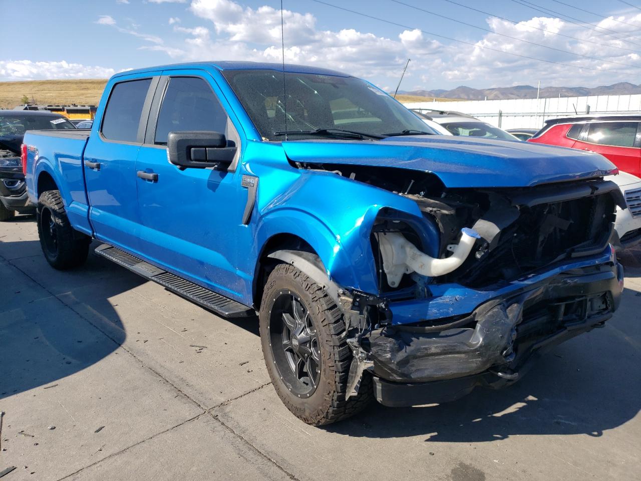 2021 Ford F-150 VIN 1FTFW1E89MKD27066 Copart auction photo, front end / undercarriage damage thumbnail 4