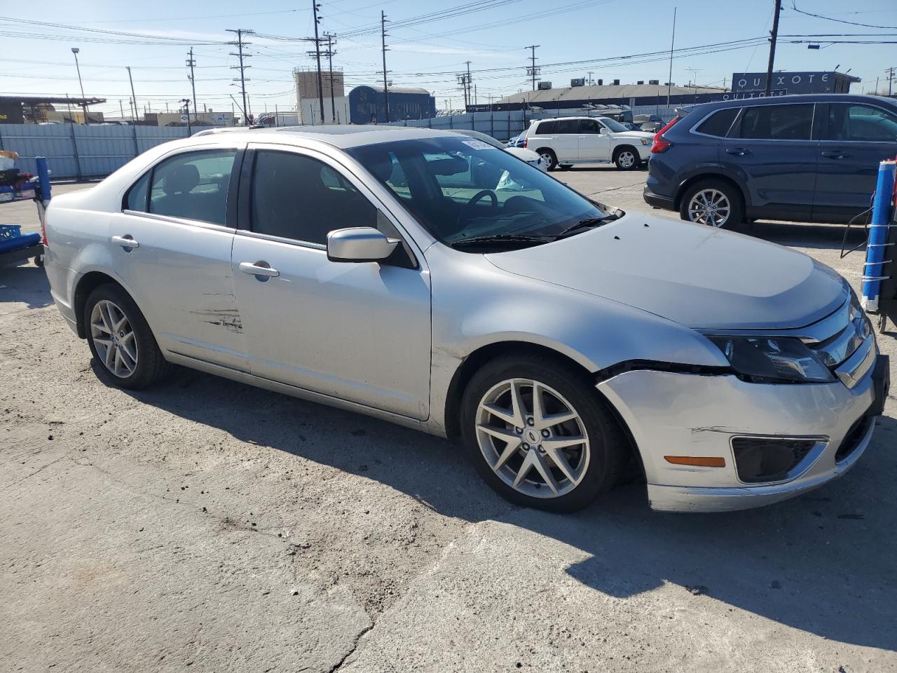 2011 Ford Fusion VIN 3FAHP0JA7BR346738 Copart auction photo, side / front end damage thumbnail 4