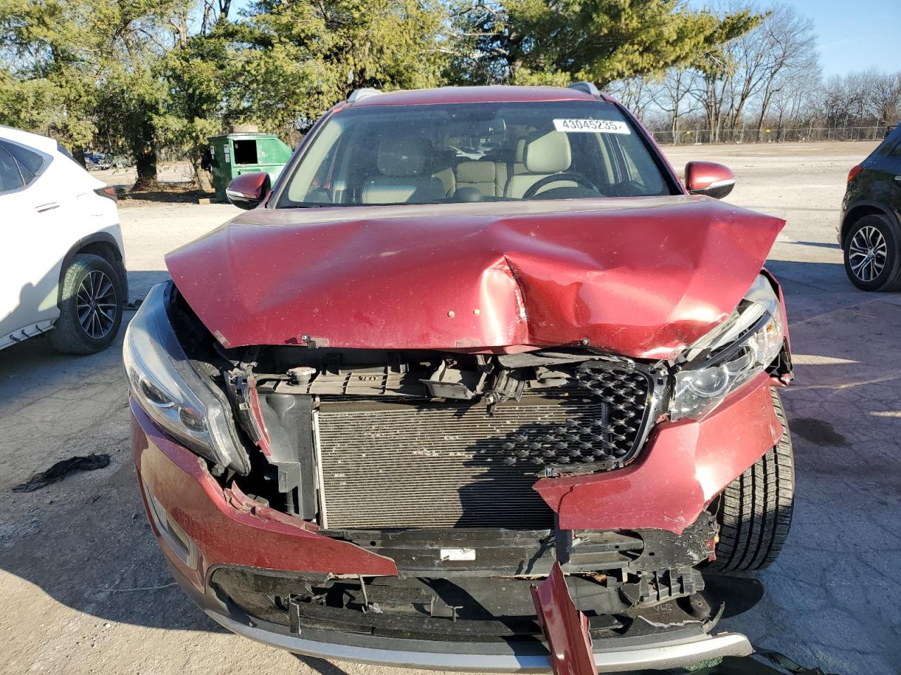 2016 KIA Sorento VIN 5XYPH4A55GG183991 Copart auction photo, front end / rear end damage thumbnail 5