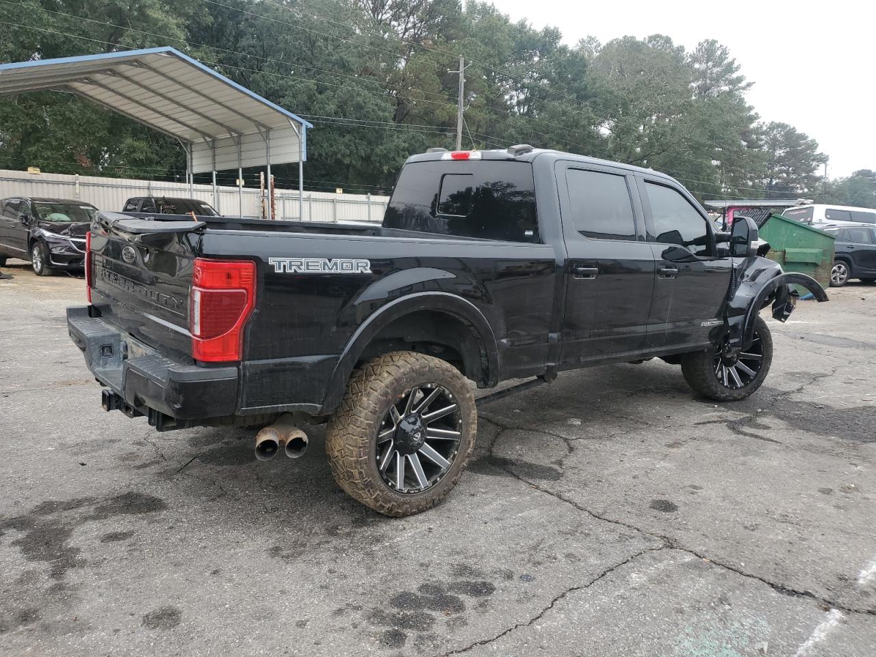 2022 Ford F250 VIN 1FT8W2BT0NED02340 Copart auction photo, front end / rear end damage thumbnail 3